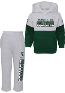 Michigan State Spartans Infant Green Playmaker Hood Set Top and Bottom