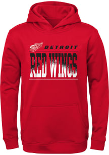 Detroit Red Wings Youth Red Play By Play Long Sleeve Hoodie