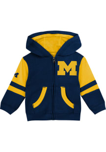 Michigan Wolverines Baby Stadium Long Sleeve Full Zip Sweatshirt - Navy Blue