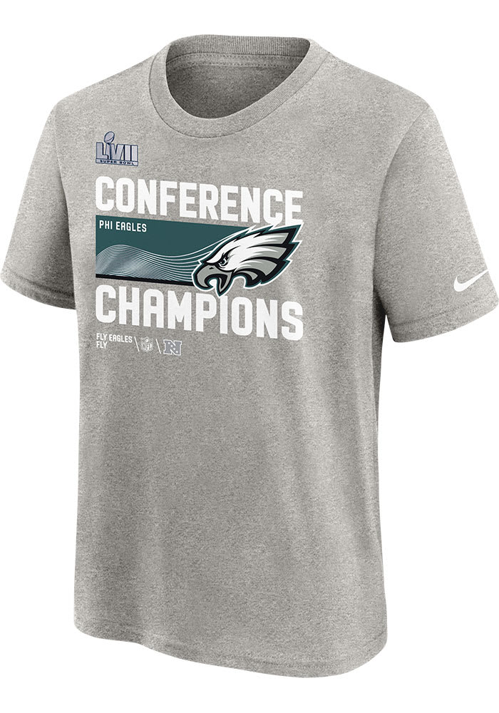 Nike Philadelphia Eagles Toddler Grey LR Trophy 2022 Conf Champ Short Sleeve T-Shirt, Grey, 100% Cotton, Size 3T, Rally House