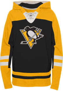 Pittsburgh Penguins Youth Black Ageless Revisited Long Sleeve Hoodie