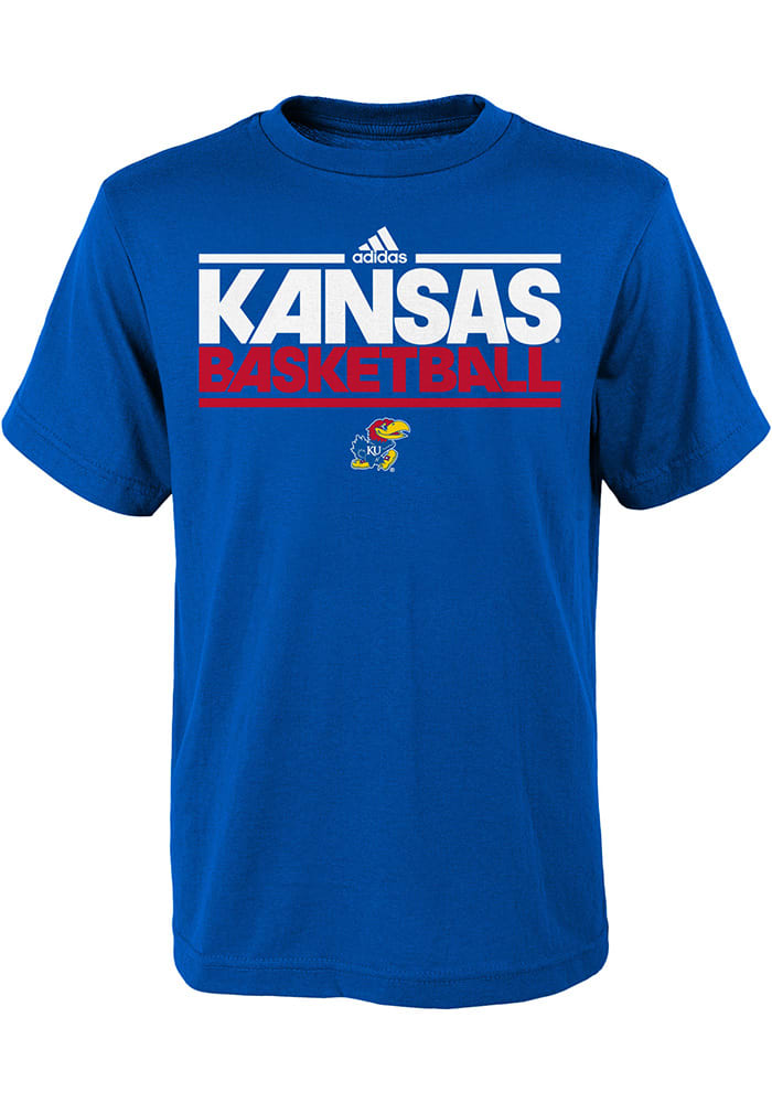 Kansas Jayhawks Youth Blue 8-18 Practice Short Sleeve T-Shirt