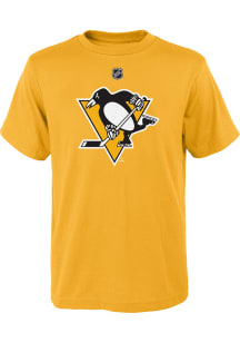 Pittsburgh Penguins Youth Gold Primary Logo Short Sleeve T-Shirt