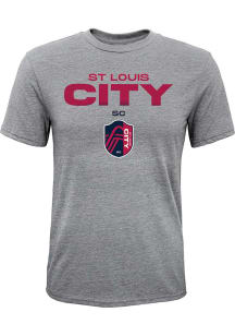 St Louis City SC Youth Grey Get Fade Short Sleeve Fashion T-Shirt