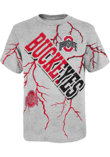 Ohio State Buckeyes Youth Grey Highlights Short Sleeve T-Shirt