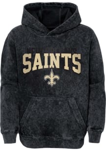 New Orleans Saints Youth Black Back to Back Long Sleeve Hoodie