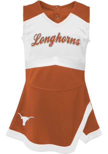 Texas Longhorns Toddler Girls Burnt Orange Captain Dress Sets Cheer Dress