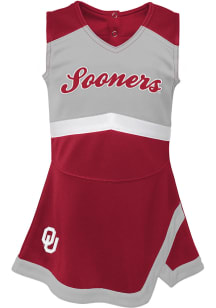 Oklahoma Sooners Girls Cardinal Captain Dress Cheer Dress Set