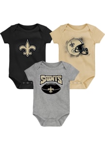 New Orleans Saints Baby Black Game On One Piece