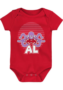 Outer Stuff Al The Octopus Detroit Red Wings Baby Red Mascot Pride Short Sleeve One Piece