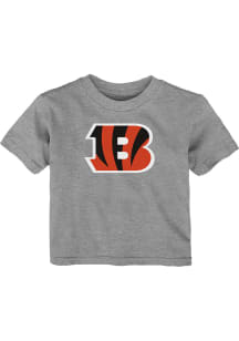 Cincinnati Bengals Infant Primary B Logo Short Sleeve T-Shirt Grey