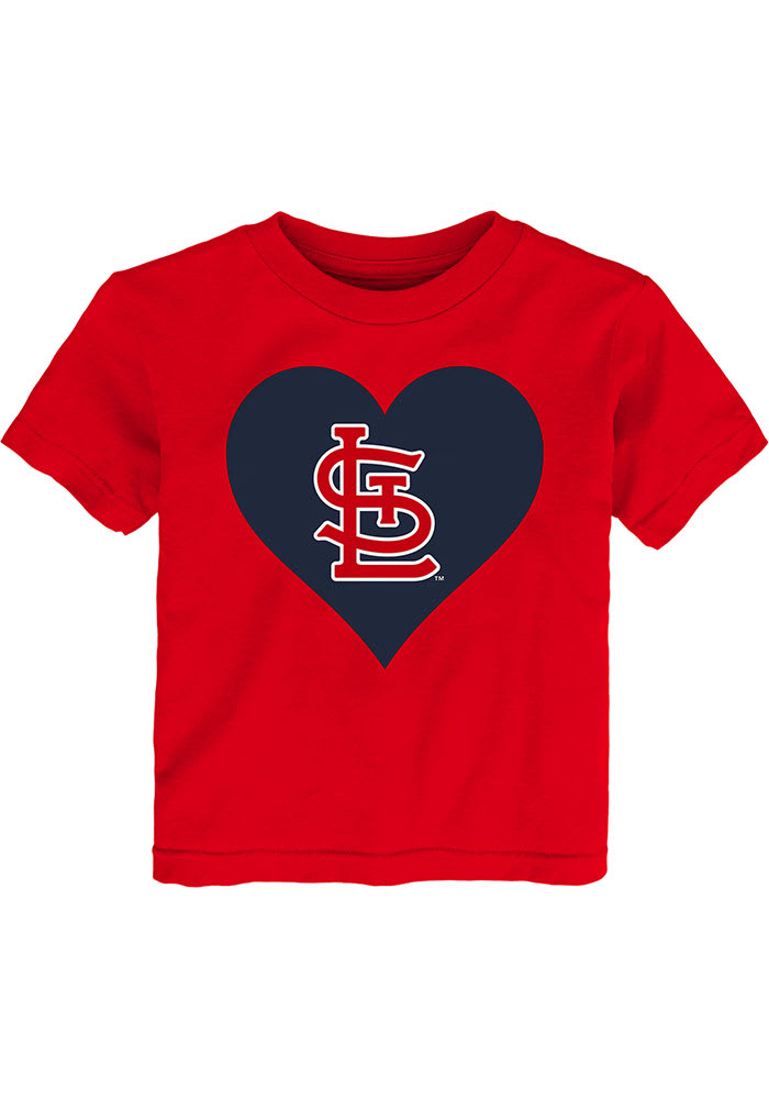 Girls St. Louis Cardinals Appliquéd Heart T-shirt St. Louis 