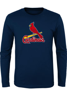 St Louis Cardinals Toddler Navy Blue Primary Logo Long Sleeve T-Shirt