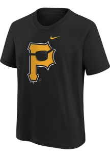 Nike Pittsburgh Pirates Youth Black Local P Pirates Short Sleeve T-Shirt