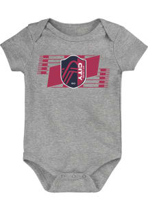St Louis City SC Baby Grey Hold It Up Short Sleeve One Piece