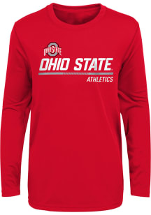 Boys Red Ohio State Buckeyes Engaged Long Sleeve T-Shirt