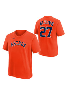 Jose Altuve Houston Astros Youth Orange Name and Number Player Tee