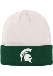 Michigan State Spartans Ivory Bone Crown Cuff Youth Knit Hat