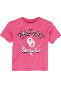 Oklahoma Sooners Infant Girls Cutest Short Sleeve T-Shirt Pink