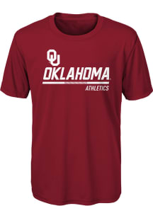 Oklahoma Sooners Boys Cardinal Engaged Short Sleeve T-Shirt