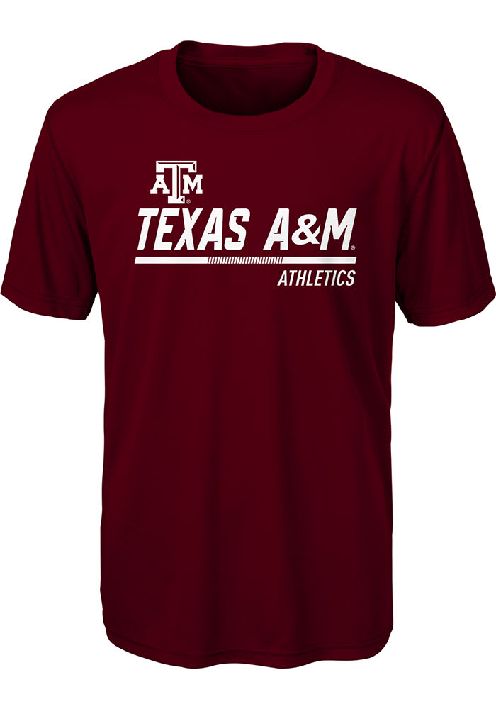 Texas A&M Aggies Boys Maroon Engaged Short Sleeve T-Shirt
