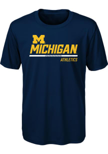 Michigan Wolverines Boys Navy Blue Engaged Short Sleeve T-Shirt