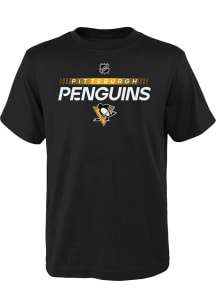 Pittsburgh Penguins Youth Black Apro Prime Short Sleeve T-Shirt