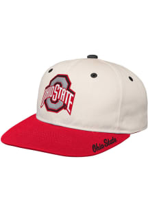 Ohio State Buckeyes Ivory Bone Crown Flatbrim Youth Snapback Hat