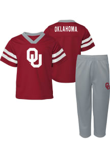 #OU Cardinal Tdlr  Mascot Red Zone SS Top and Bottom Set