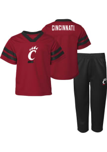 #Cincy Red Tdlr  Mascot Red Zone SS Top and Bottom Set