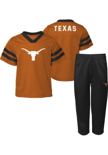 #Texas Orange Tdlr  Mascot Red Zone SS Top and Bottom Set
