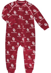 Oklahoma Sooners Kids Red All Over Logo Loungewear PJ Set