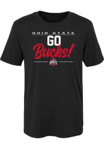 Ohio State Buckeyes Boys Black Institutions Slogan Short Sleeve T-Shirt