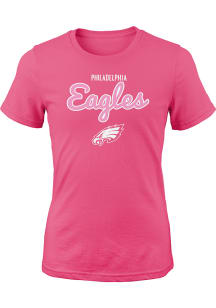 Philadelphia Eagles Girls Pink Big Game Short Sleeve T-Shirt