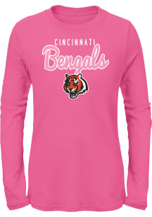 Cincinnati Bengals Girls Pink Big Game Long Sleeve T-Shirt