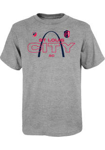 St Louis City SC Youth Grey Local Graphic Short Sleeve T-Shirt