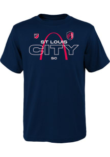 St Louis City SC Youth Navy Blue Local Graphic Short Sleeve T-Shirt