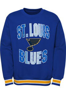 St Louis Blues Youth Blue Classic Blueliner Long Sleeve Crew Sweatshirt