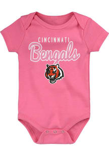 Cincinnati Bengals Baby Pink Big Game Short Sleeve One Piece