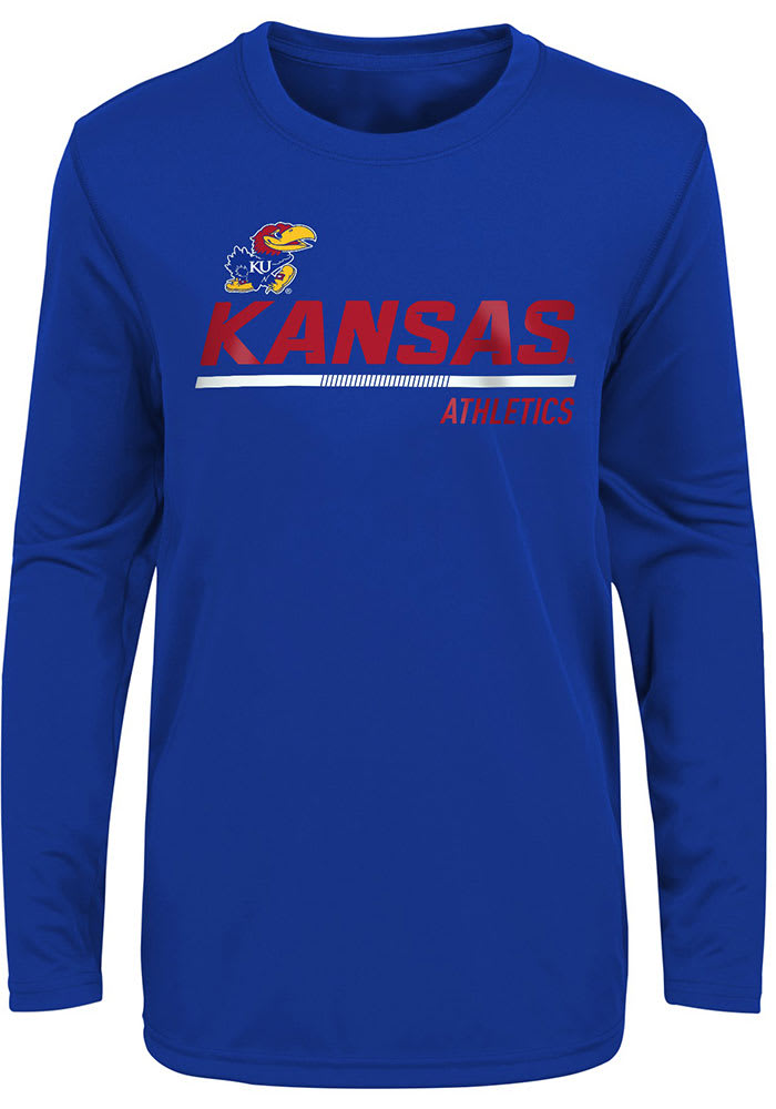Kansas Jayhawks Youth Blue Engaged Long Sleeve T-Shirt