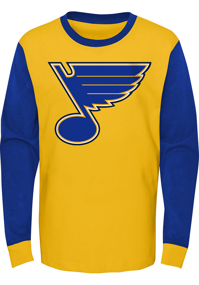 St Louis Blues Youth Blue #1 Design Long Sleeve Tee