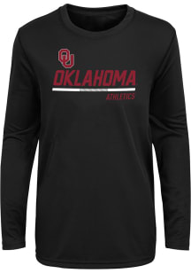 Oklahoma Sooners Youth Black Engaged Long Sleeve T-Shirt