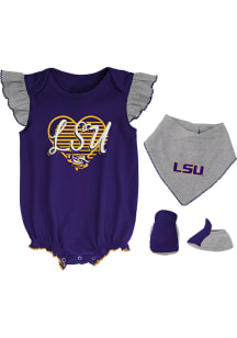 LSU Tigers Baby Purple All The Love Set One Piece