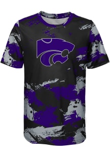 K-State Wildcats Youth Purple Cross Pattern Short Sleeve T-Shirt