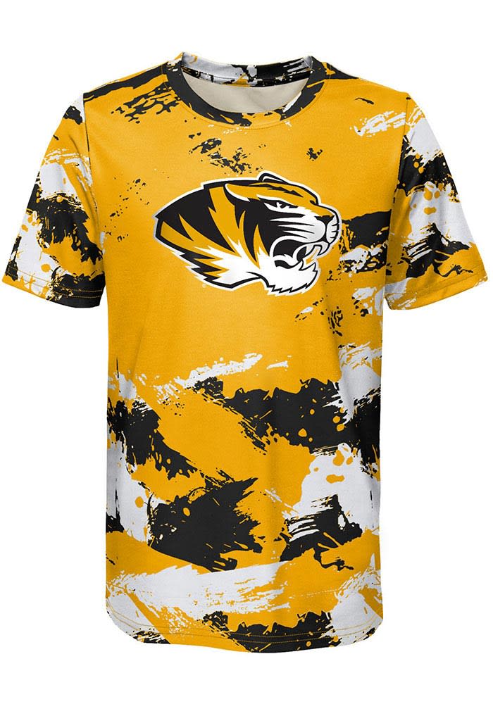 Missouri Tigers Youth Black Cross Pattern Short Sleeve T-Shirt