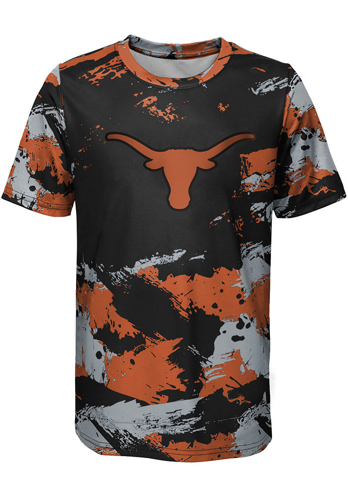 Texas Longhorns Youth Burnt Orange Cross Pattern Short Sleeve T-Shirt