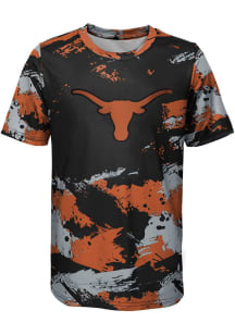 Texas Longhorns Boys Burnt Orange Cross Pattern Short Sleeve T-Shirt