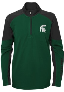 Michigan State Spartans Youth Green Audible Long Sleeve Quarter Zip Shirt