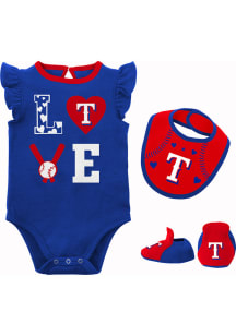 Texas Rangers Baby Blue Love Of Baseball Set One Piece