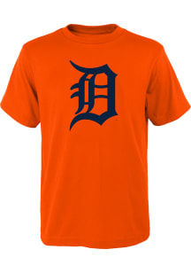Detroit Tigers Youth Orange Primary Logo Short Sleeve T-Shirt